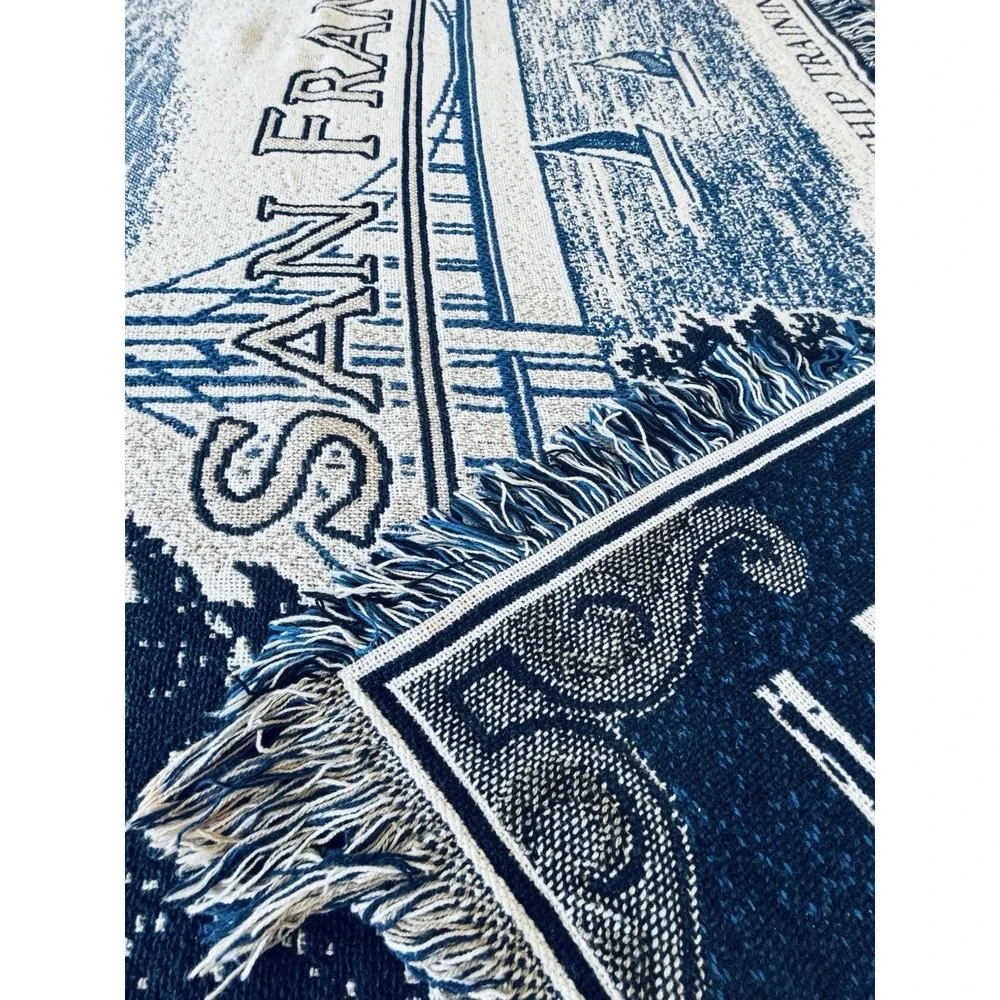 Creative Memories San Francisco Fringe Throw Blanket Vintage‎ Retreat  67